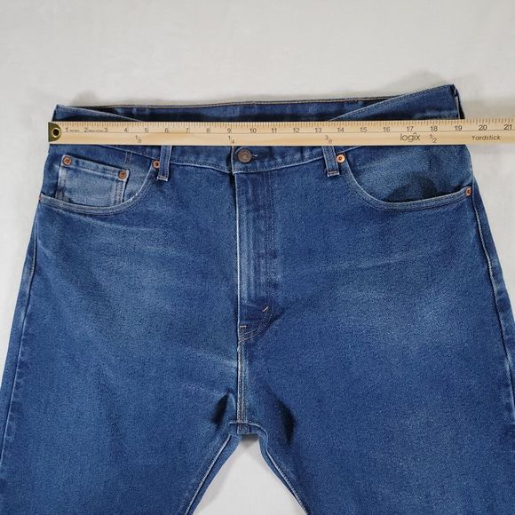 Levi's 517 Mens Jeans 40 x 29 Boot Cut Blue Denim High Rise Red Tab Pants Casual - Picture 7 of 11